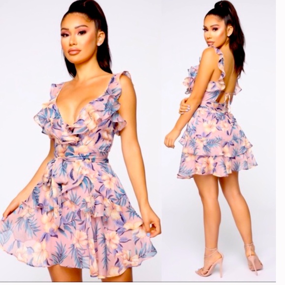 Floral Ruffle Mini Dress - Picture 6 of 6